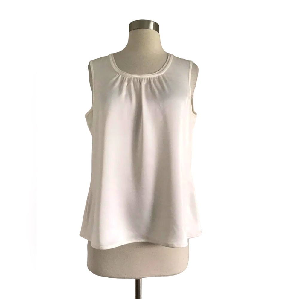 ST. JOHN | Triacetate Polyester Black Label Top Sleeveles✨